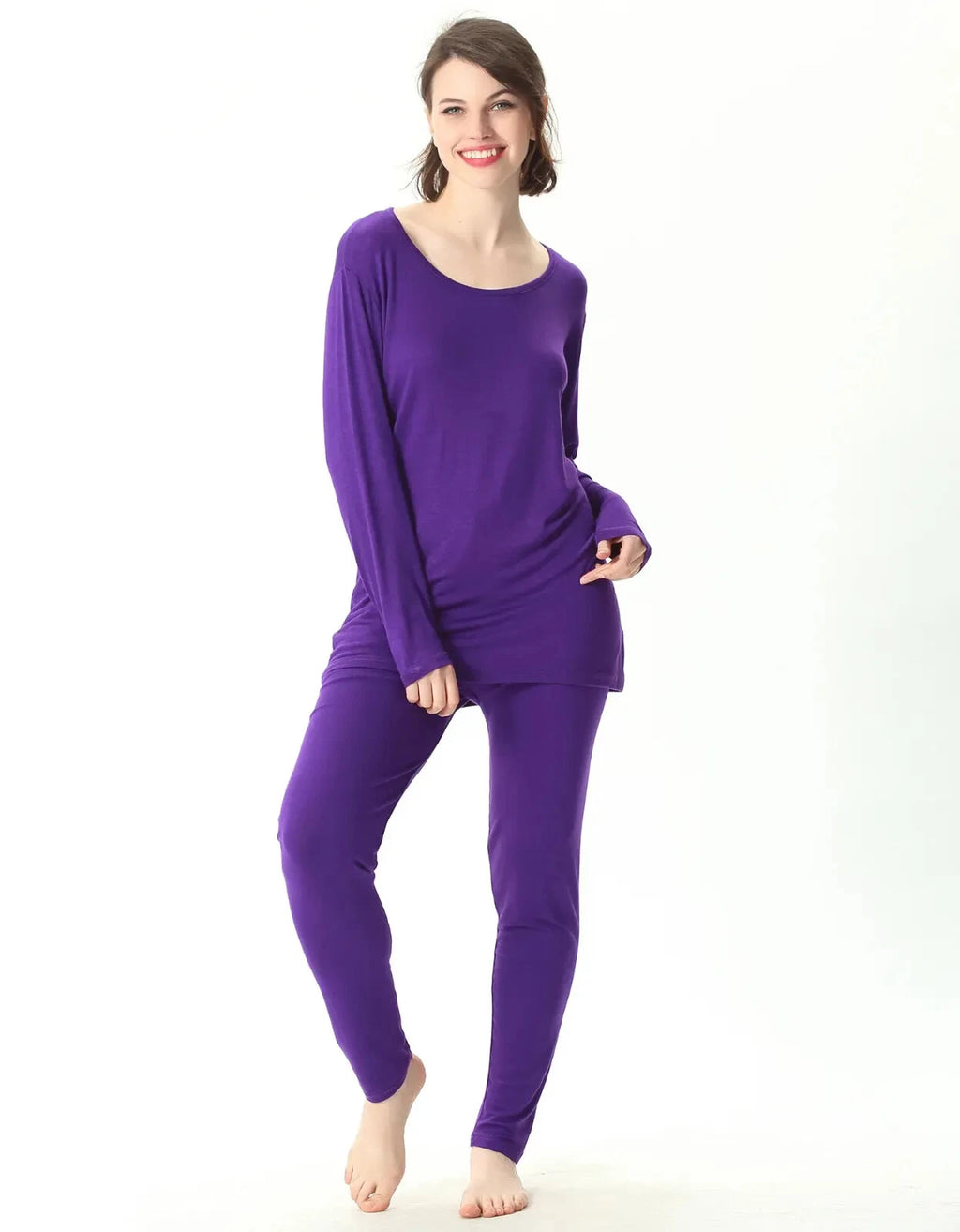 Winter Women Pajamas Set 7XL Oversized High Stretch Modal Home Clothes Underwear