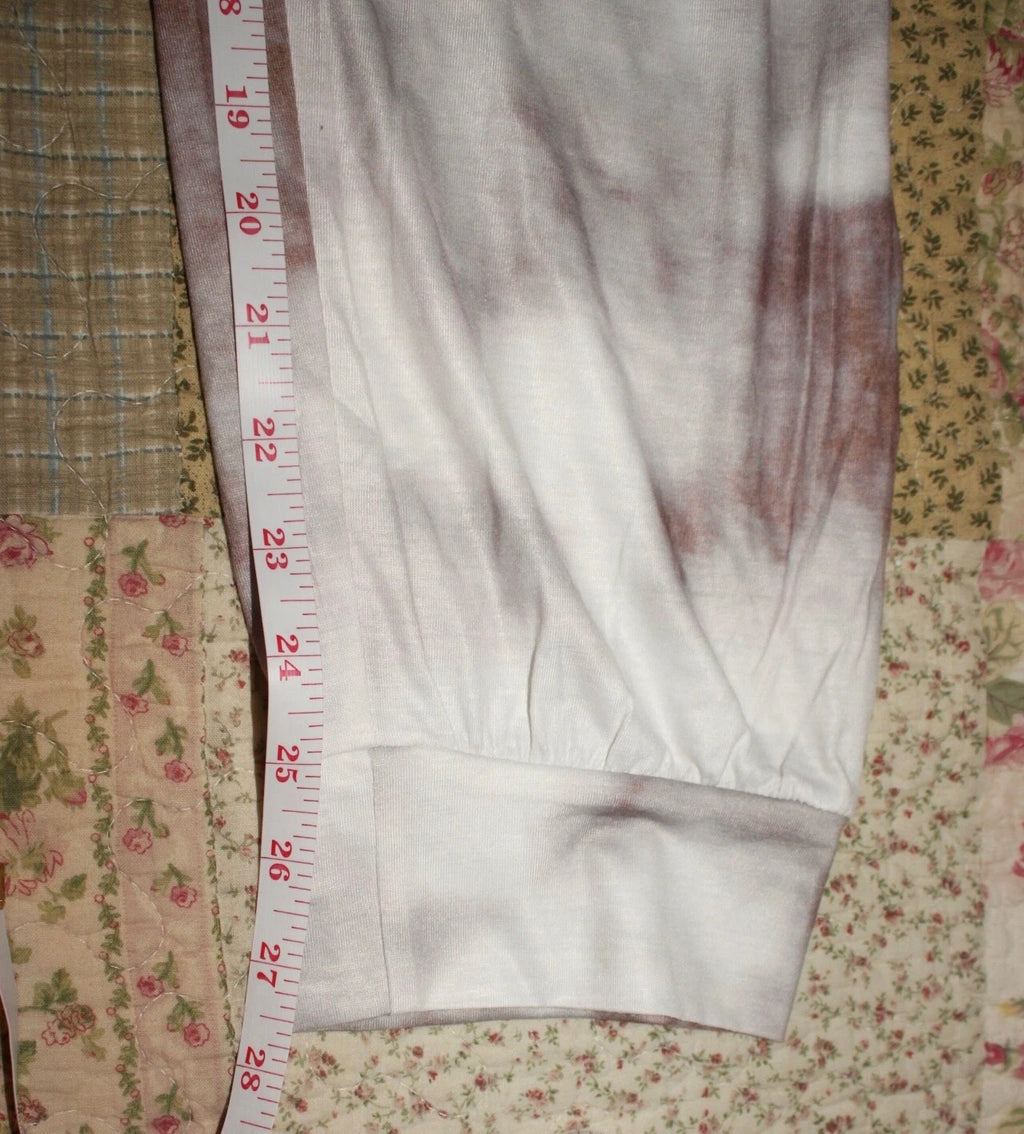 XL NWOT Women's Romantic Hut Salmon Tie Dye Jogger & LS Crew Neck Top Lounge SET