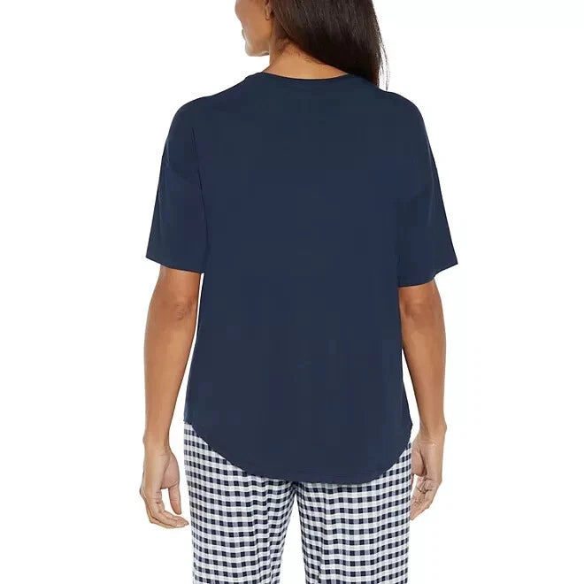 Gap Women's 2-Piece Short Sleeve Pajama Set Size S Navy