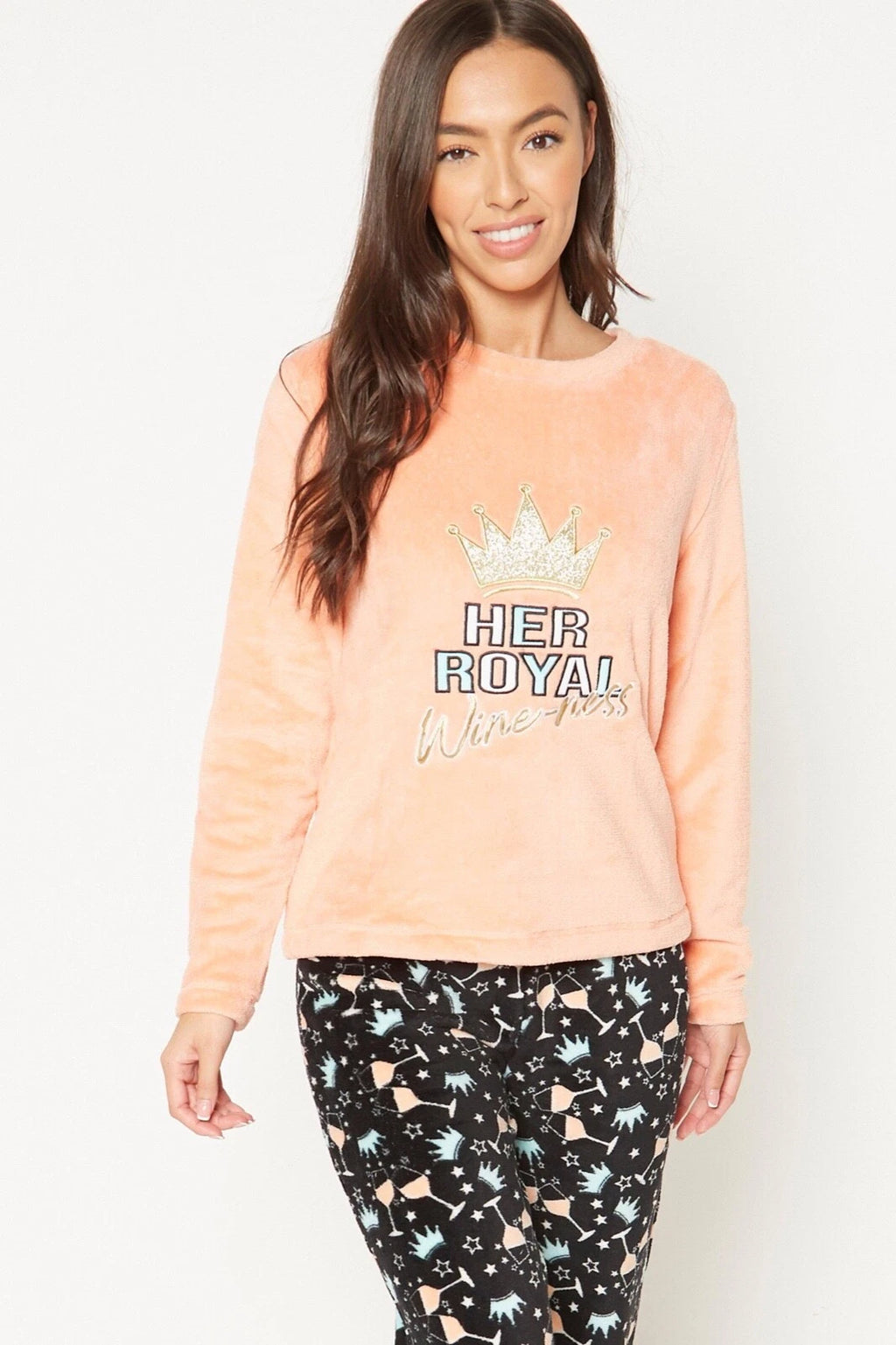 Ladies Womens SUPERSOFT FLEECE Pyjamas and Matching Socks Cosy PJ SET UK 8-26