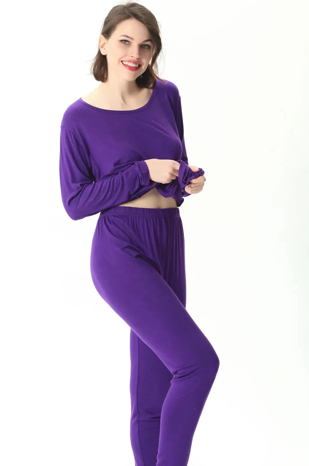 Winter Women Pajamas Set 7XL Oversized High Stretch Modal Home Clothes Underwear