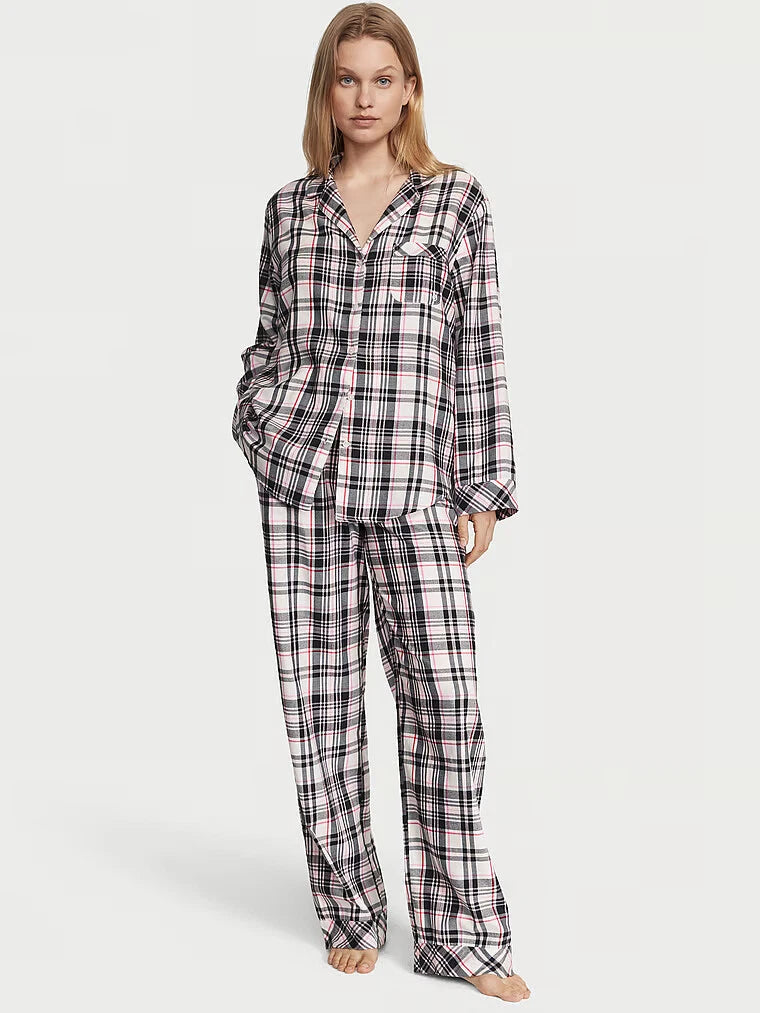 VICTORIA'S SECRET Flannel Long PJ 2-pc Set Many Sizes XS,S,M,L,XL Reg,Long,Short