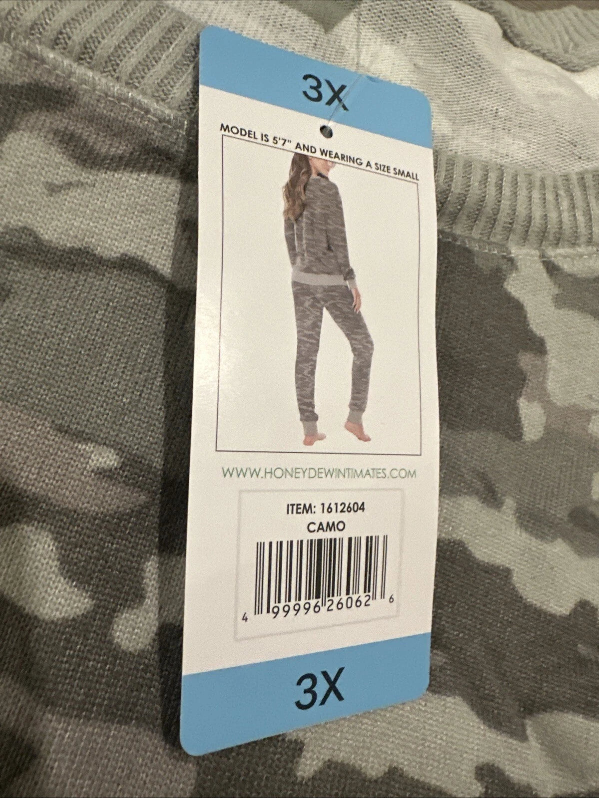 Honeydew Women's 2-Pc Super Soft Printed Soft Pajama Lounge Set  3X Camo 1612604