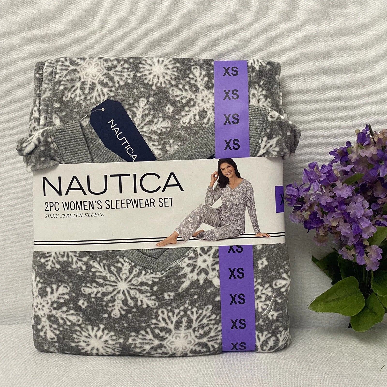 NAUTICA Women's 2-Piece Silky Stretch Fleece Pajama Set, Choose size&color, NWT