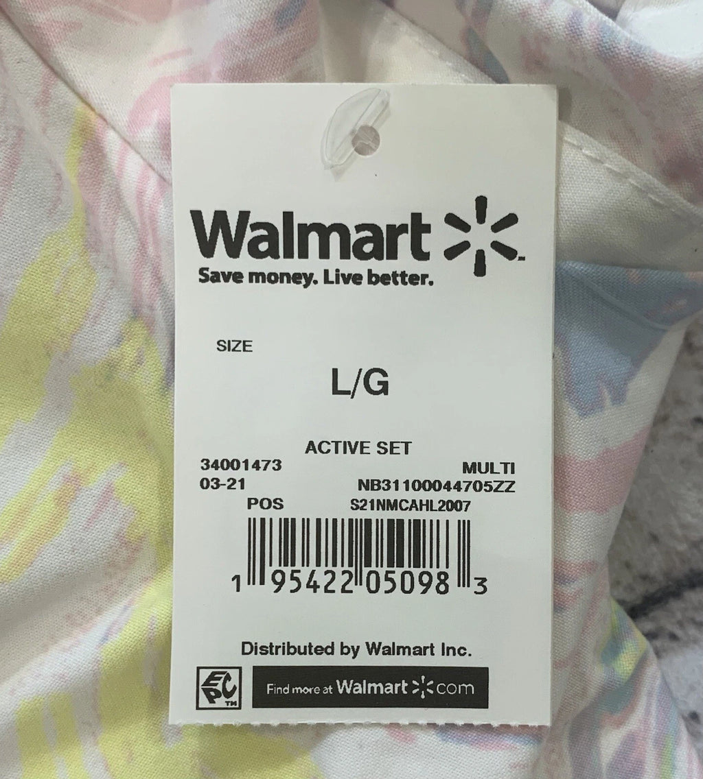 NWT Derek Heart Women’s L Marbled White 2pc Activewear/Sleepwear Pajamas Lounge