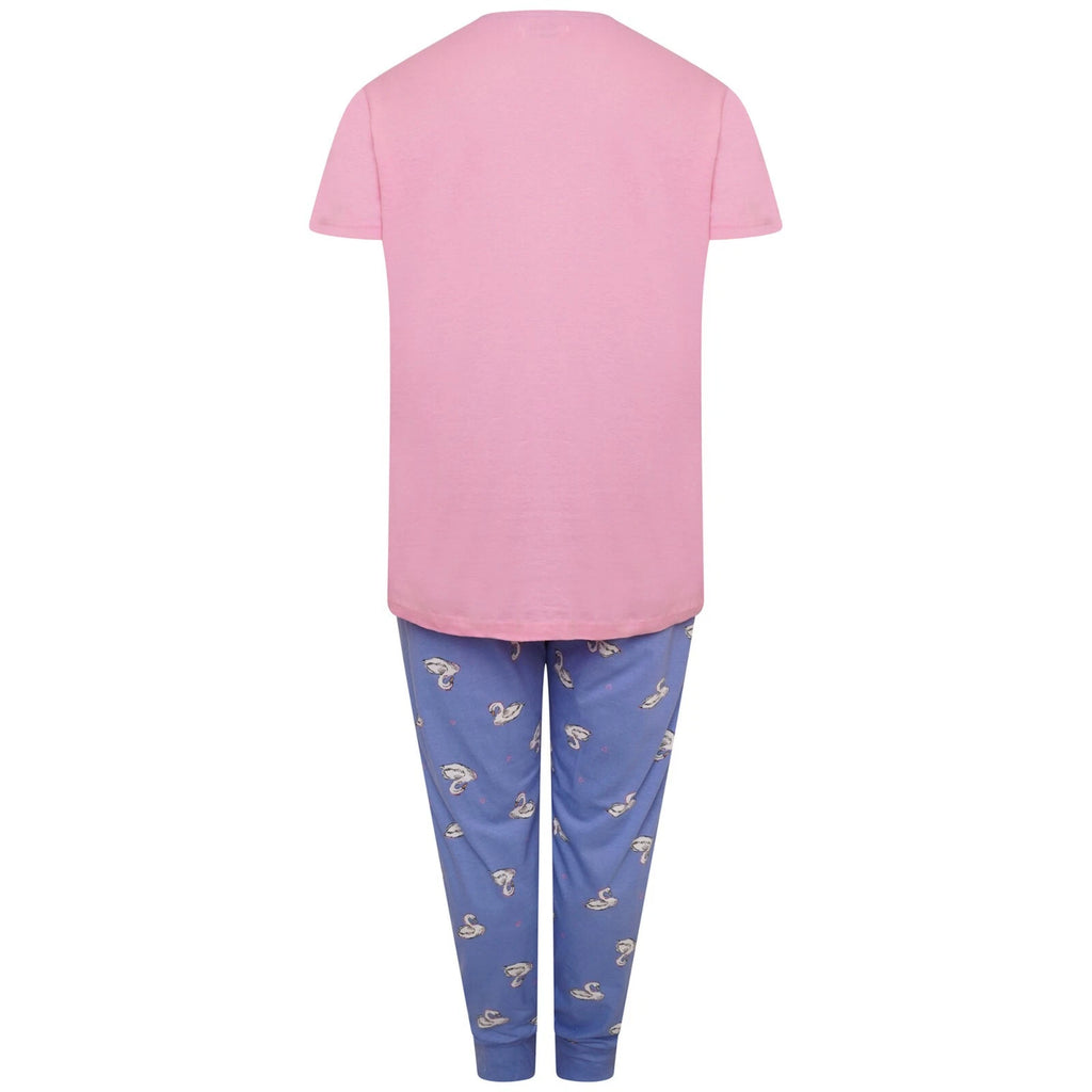 Ladies Ex-Stores Novelty Cute Bear And Panda Print Pyjama Set, Nightwear, PJ's