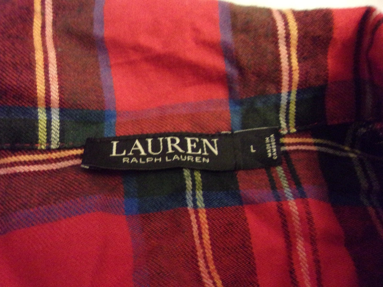 Ralph Lauren Black Label Pajama Set Red Plaid Size Large Soft Cotton Viscose New