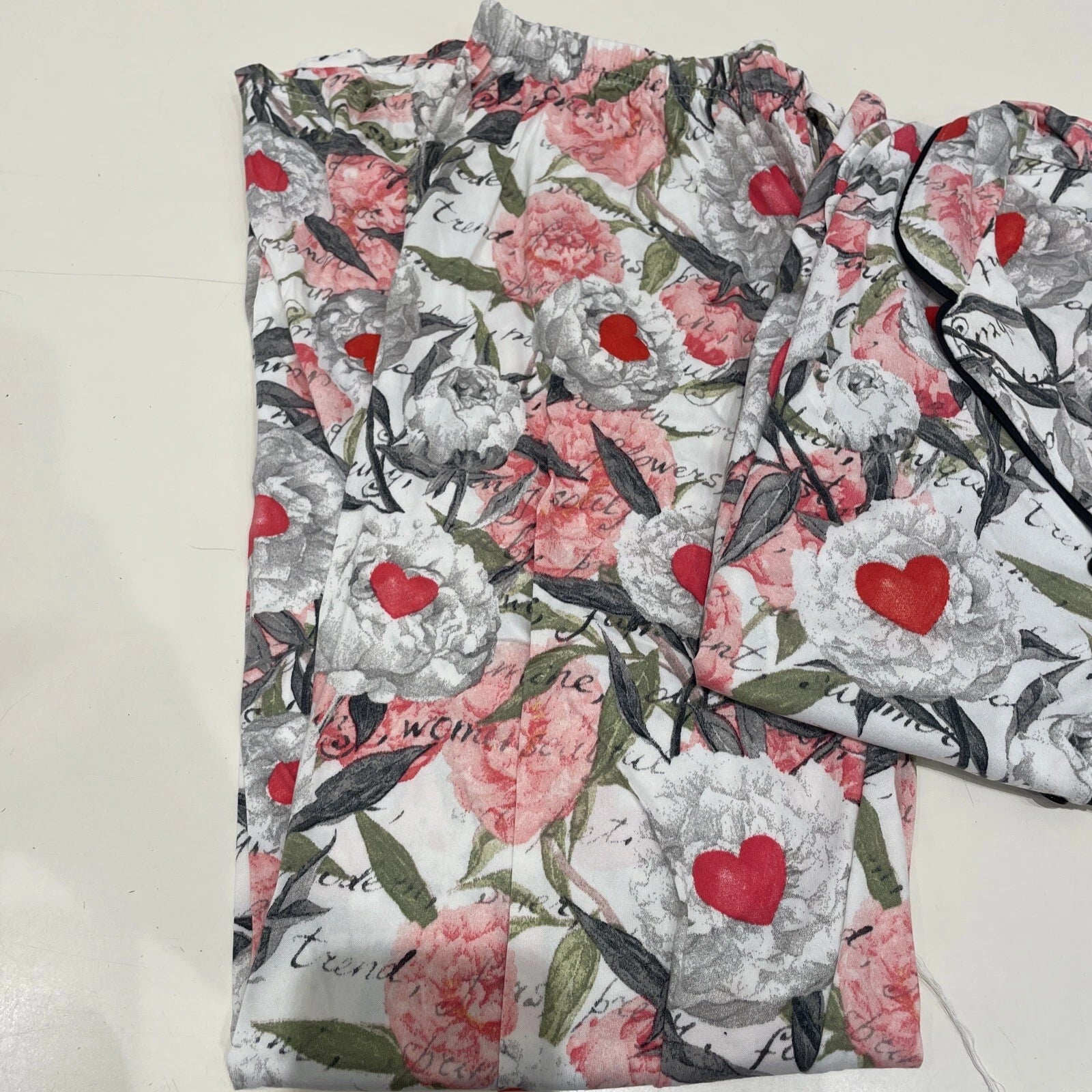 NWT JOAN VASS Super Soft Velour Pajama Set Size Small