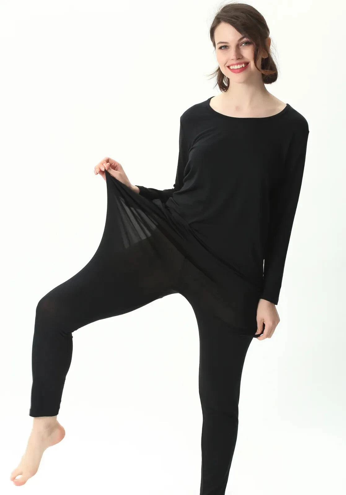 Winter Women Pajamas Set 7XL Oversized High Stretch Modal Home Clothes Underwear