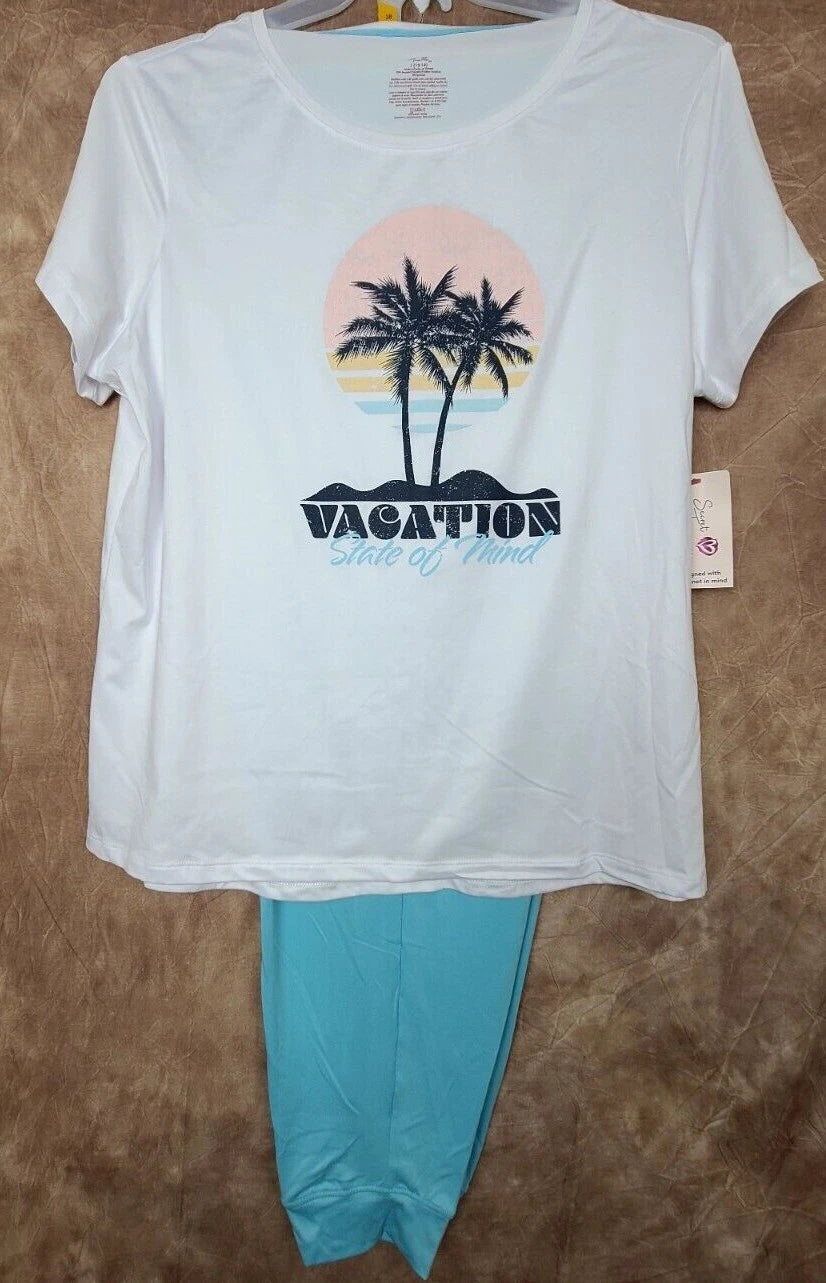 Large Secret Treasures Pajama Set Top and Jogger Bottoms Women's Regular 12-14
