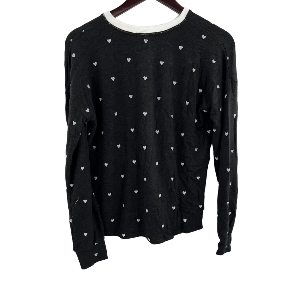 Aqua Slate Pajama Set All Over Hearts New Size Medium