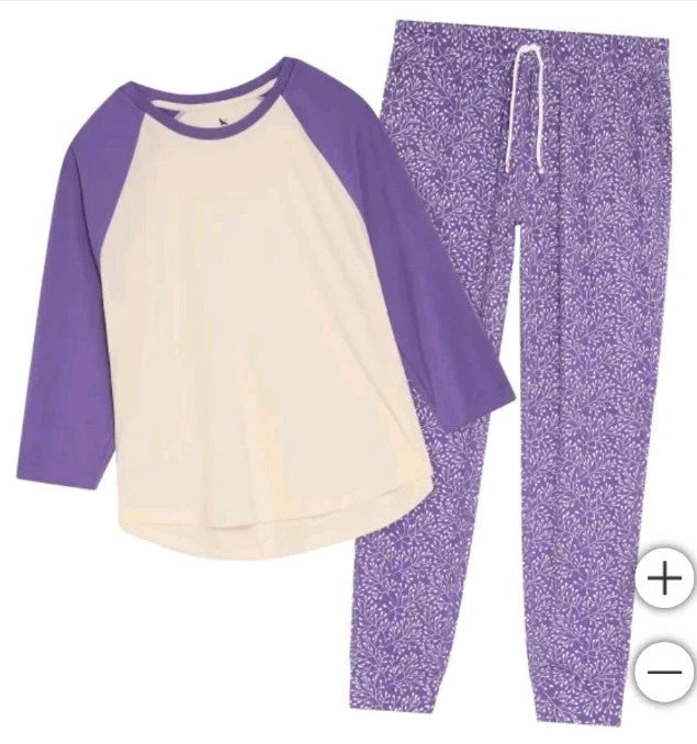 Eddie Bauer Purple Size Large 2-Piece Ultra Soft Pajama Set NWT 💜