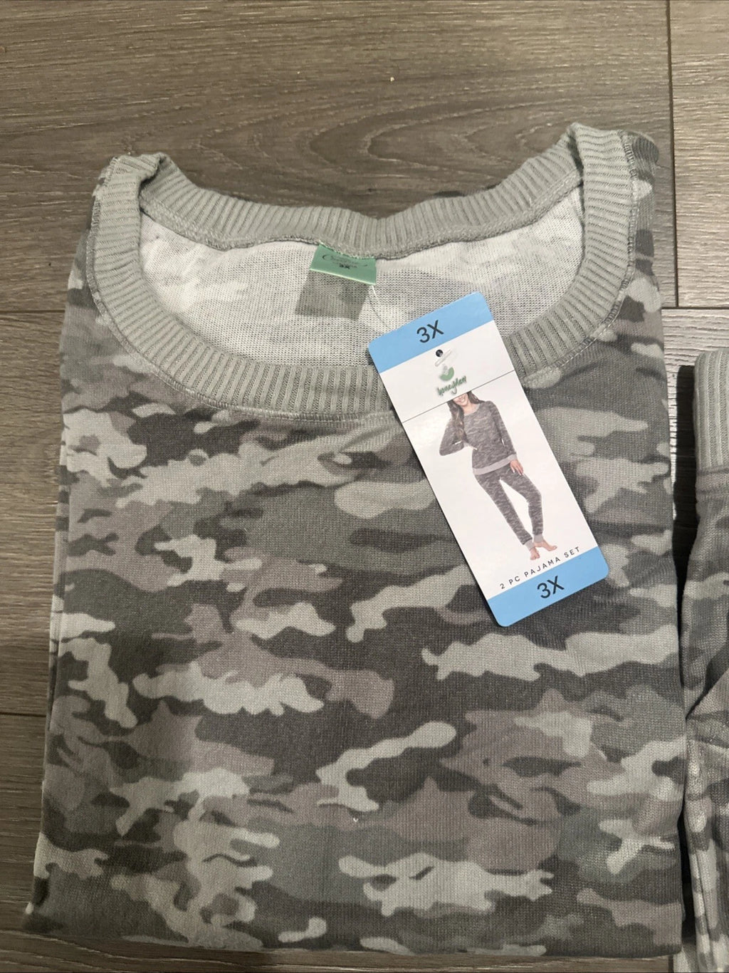 Honeydew Women's 2-Pc Super Soft Printed Soft Pajama Lounge Set  3X Camo 1612604