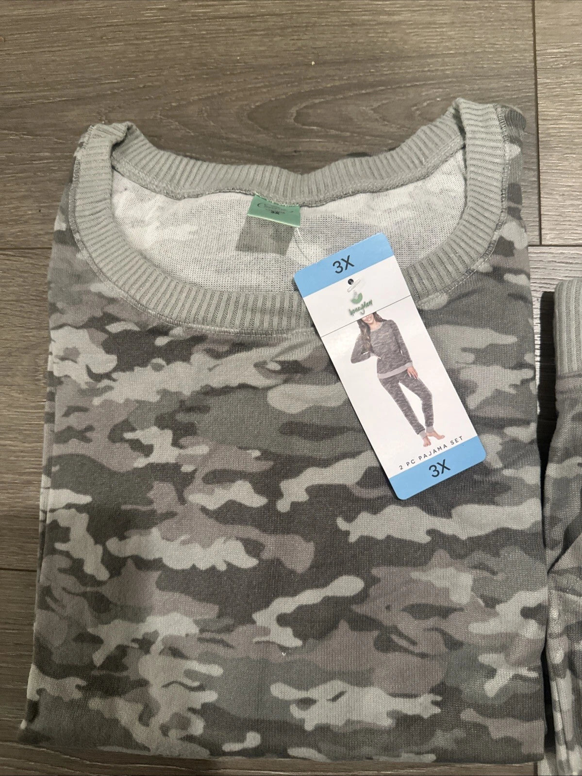 Honeydew Women's 2-Pc Super Soft Printed Soft Pajama Lounge Set  3X Camo 1612604