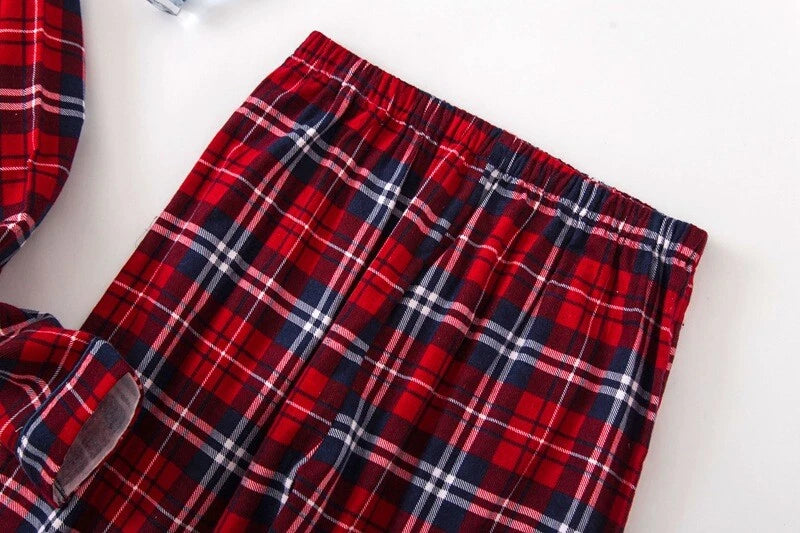 Womens 100% Cotton Pajamas Set Flannel Printed Button Nightwear Loungewear 12-24