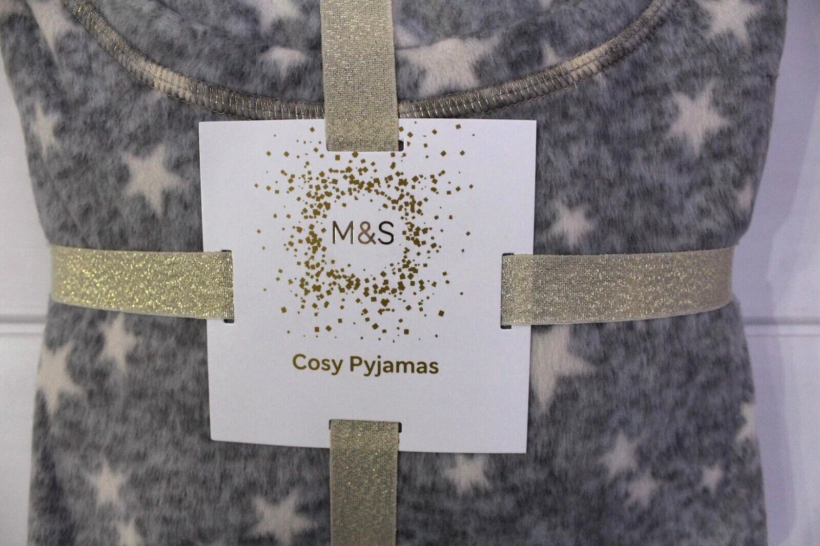 M & S Ladies Supersoft Fleece Pyjamas Long Sleeve Cuff Leg Warm Cosy Loungewear