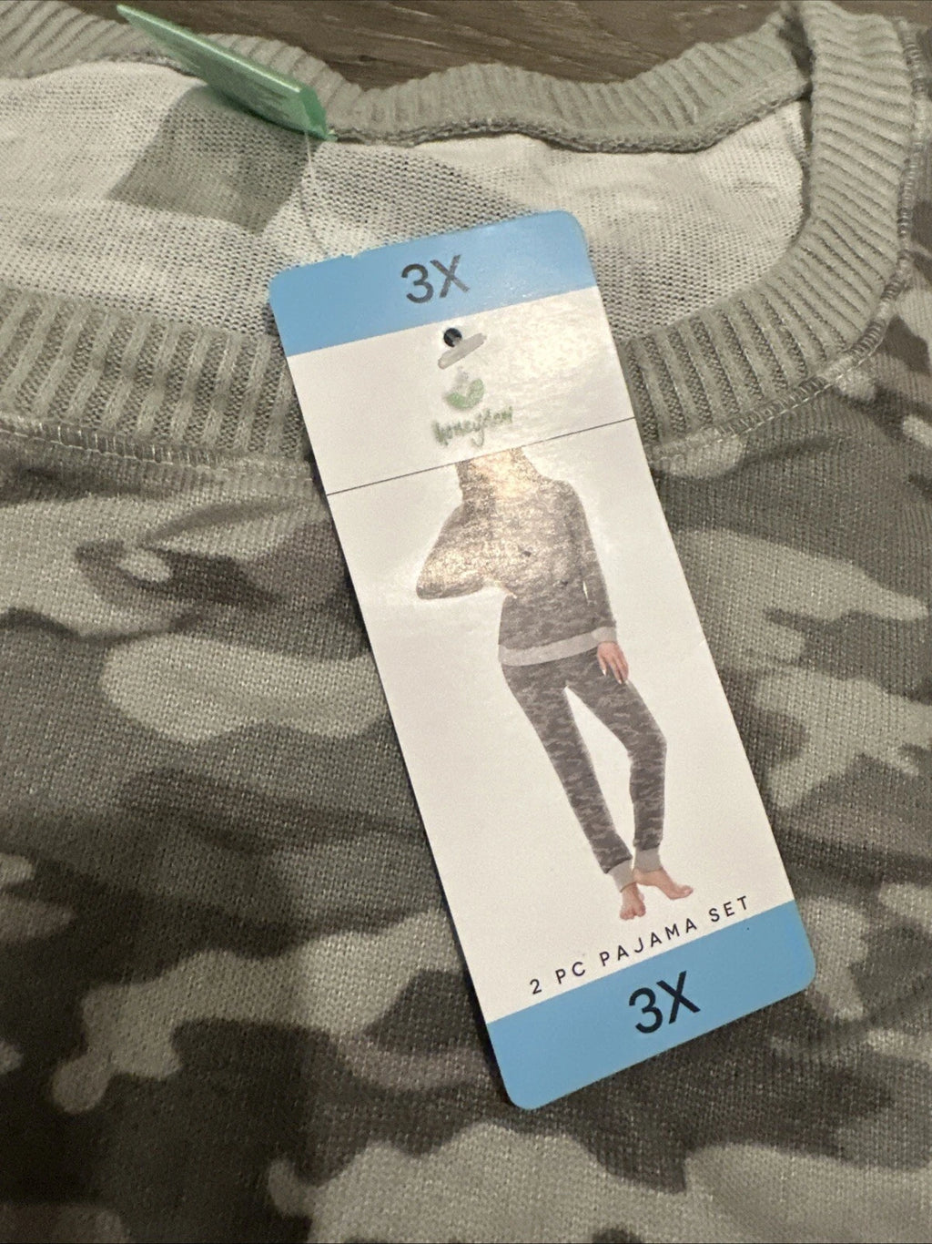 Honeydew Women's 2-Pc Super Soft Printed Soft Pajama Lounge Set  3X Camo 1612604