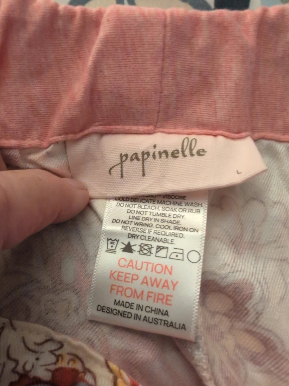 Papinelle Loungeware Pajama Set Size L Soft And Comfy Quiet Luxury Y2K NWT