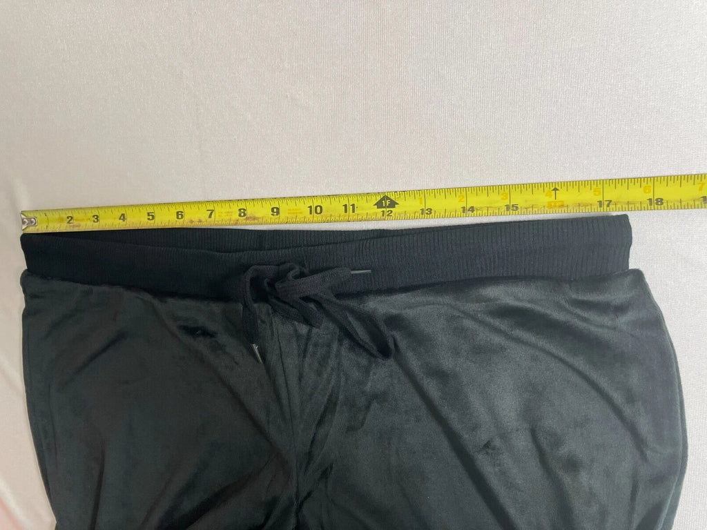 Juicy Couture Velour Sleepwear Lounge Set Size Large Black Top + Flare Pants NEW