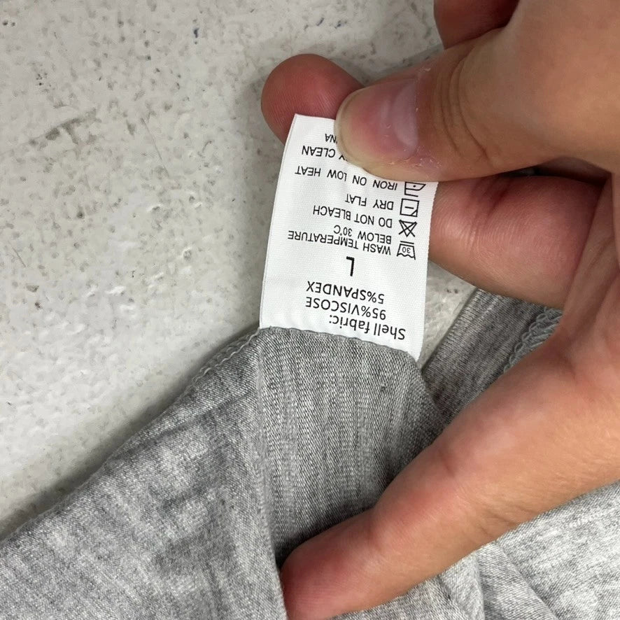 Gray 2 Piece Padded Short Sleeve & Shorts Pajama Set Women's Size L NEW