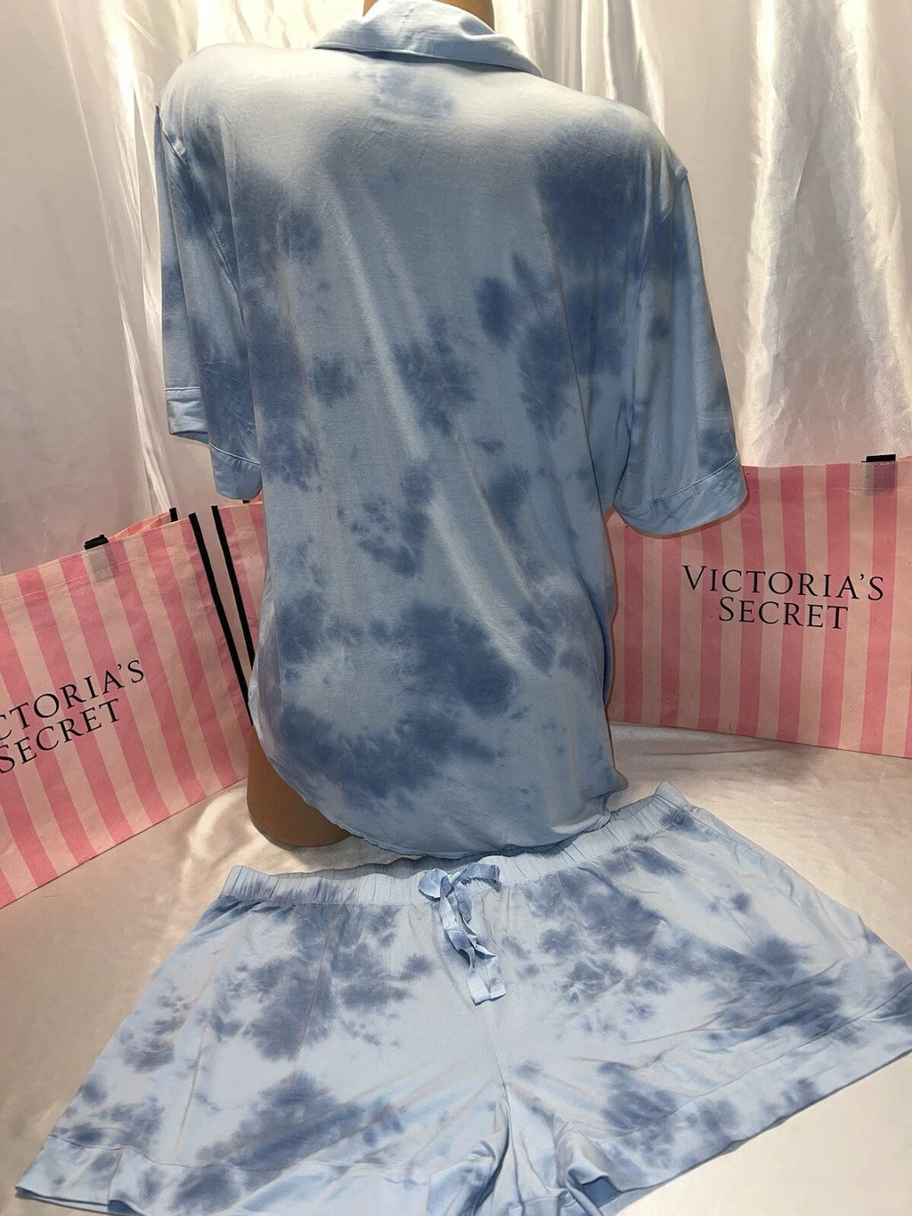 Victoria's Secret Pajama Lounge Set Modal Super Soft XXL Blue Cloud