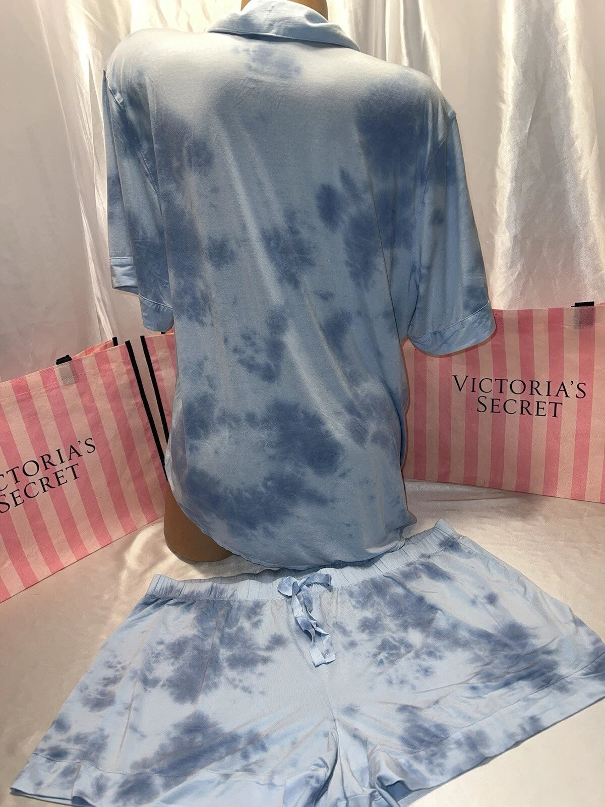 Victoria's Secret Pajama Lounge Set Modal Super Soft XXL Blue Cloud
