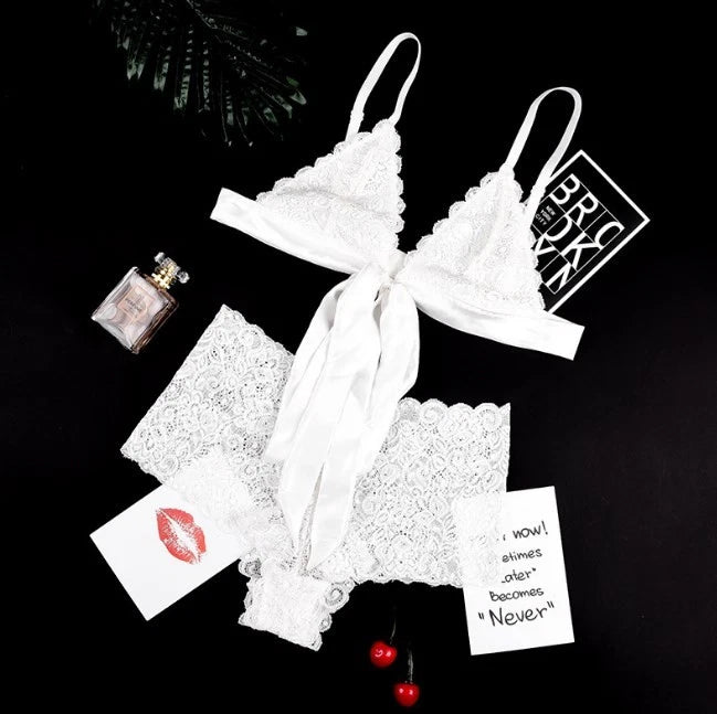 Sexy Women -Lingerie Lace Bra Nightwear Sleepwear Babydoll G-string Underwear Se