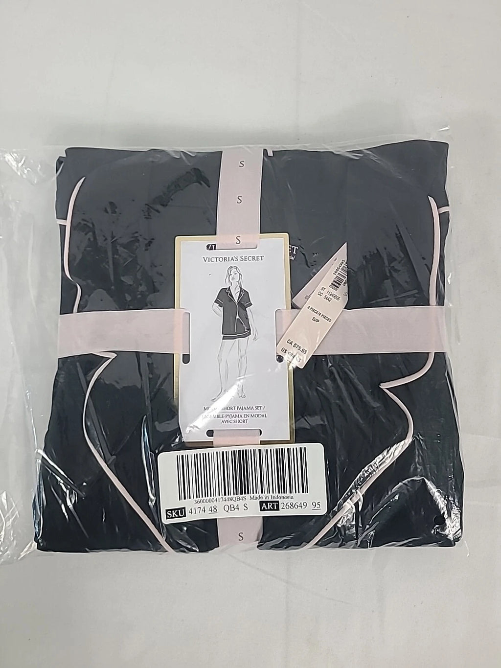 NWT Victoria’s Secret MODAL SHORT PJ SET Black Size S MSRP $65