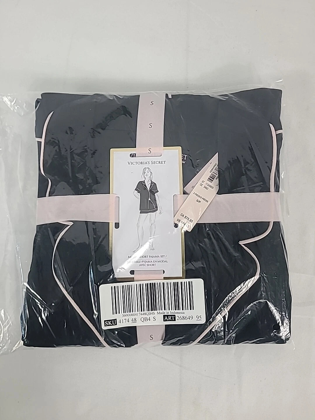 NWT Victoria’s Secret MODAL SHORT PJ SET Black Size S MSRP $65