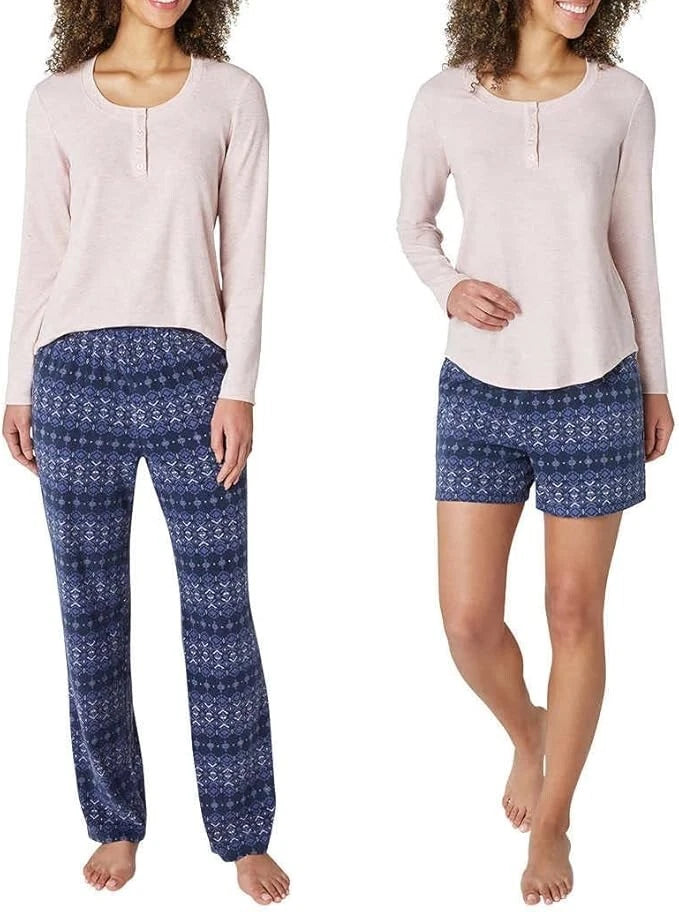 Eddie Bauer Ladies' 3-Piece Waffle Fleece Pajama Set