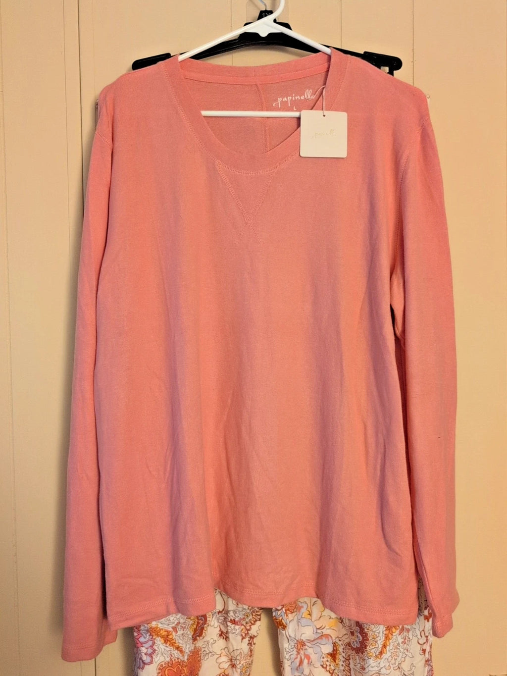 Papinelle Loungeware Pajama Set Size L Soft And Comfy Quiet Luxury Y2K NWT