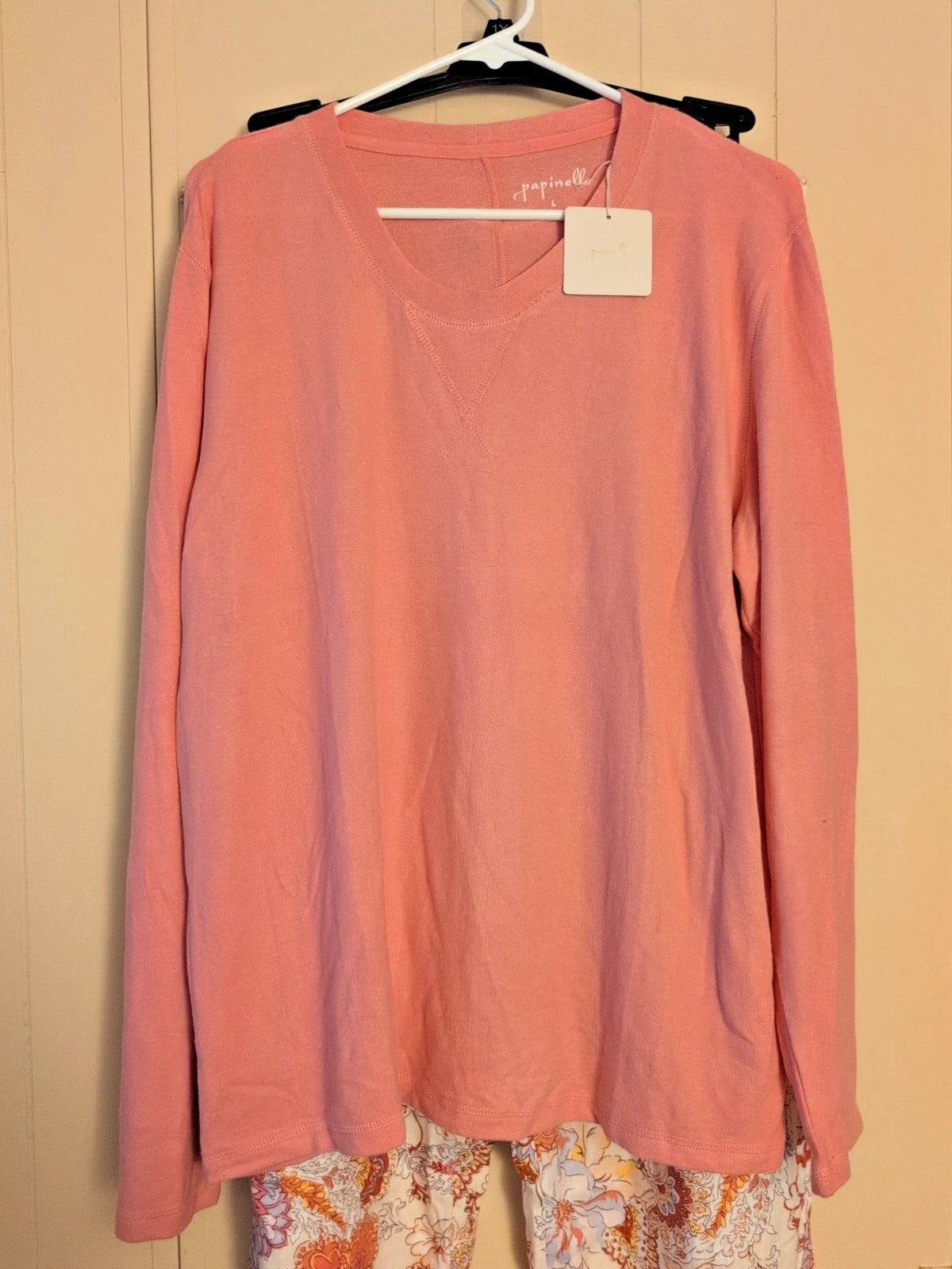 Papinelle Loungeware Pajama Set Size L Soft And Comfy Quiet Luxury Y2K NWT