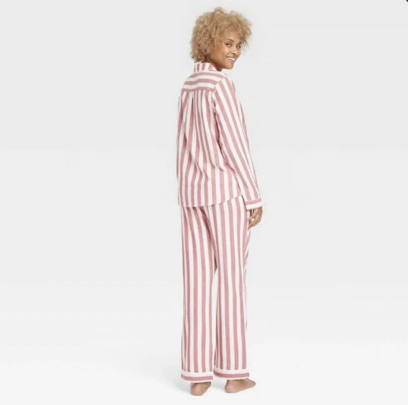Stars Above Women's XS Pajama Set Red White Striped Perfectly Cozy Flannel New