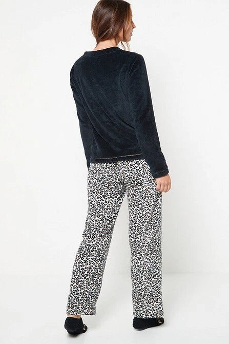 Ladies Womens SUPERSOFT FLEECE Pyjamas and Matching Socks Cosy PJ SET UK 8-26