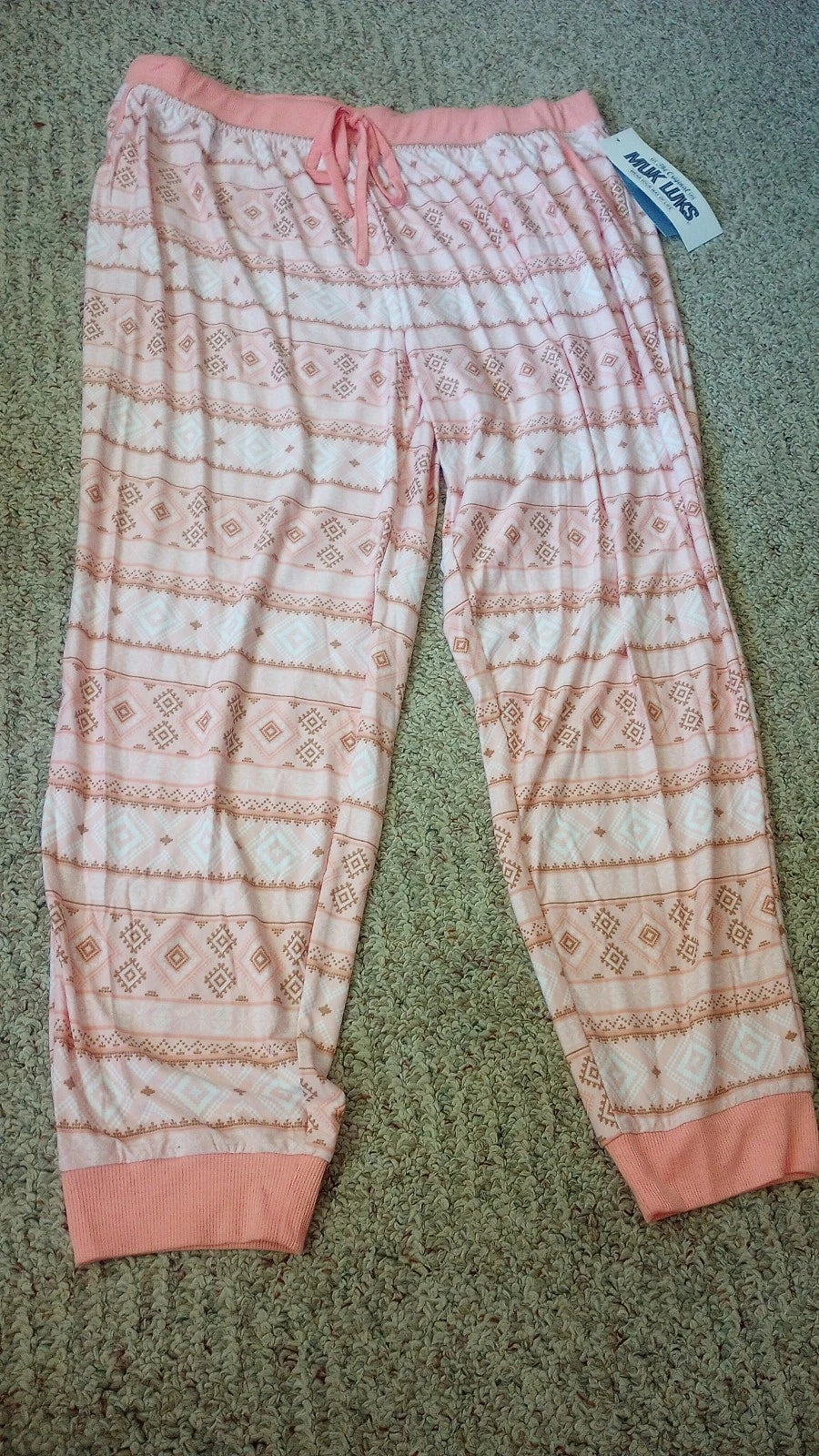 Muk Luks Dream Knit Pajamas/Loungewear Shirt/Pant Set Size 1X Super Soft Jogger