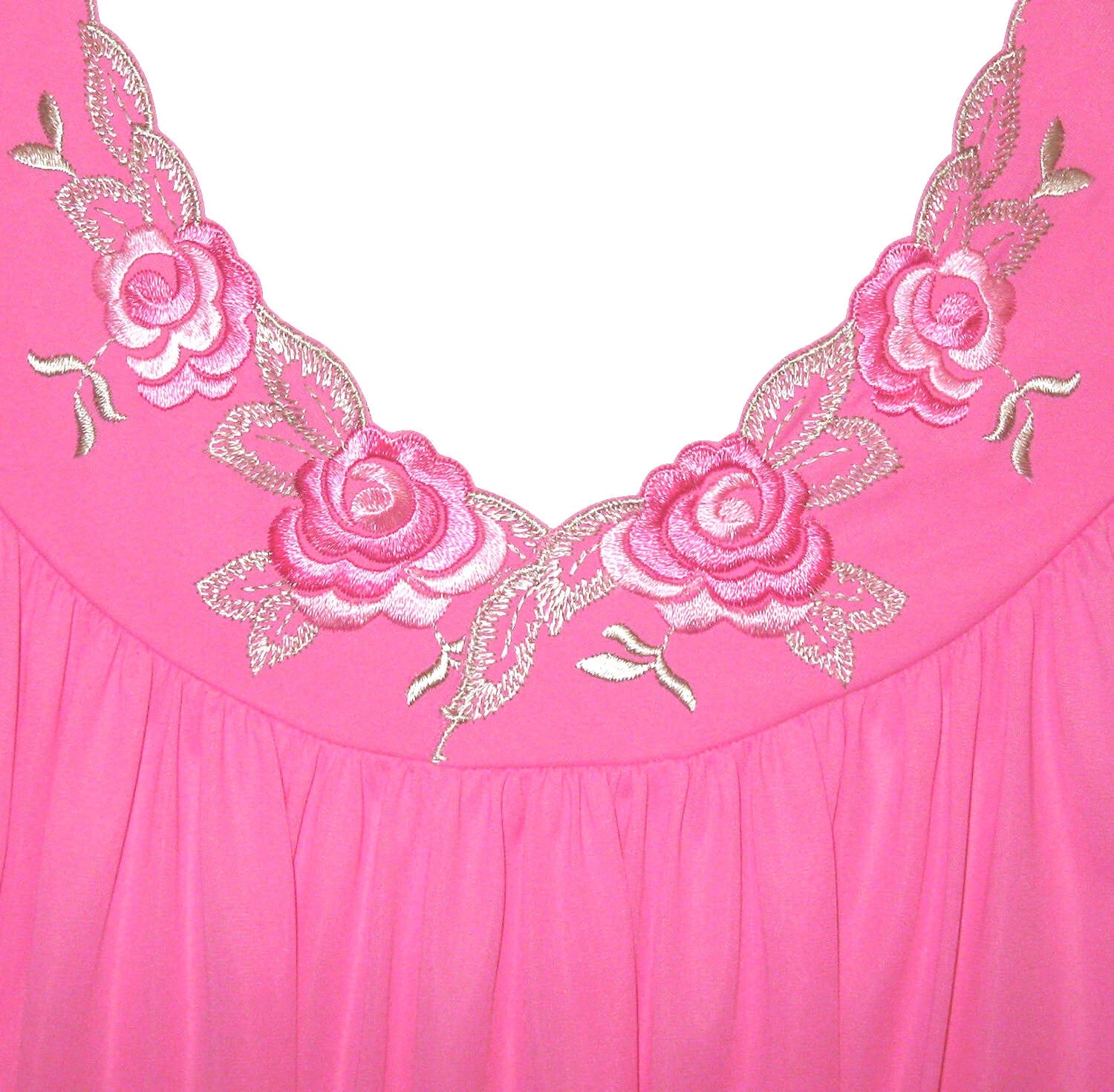 Shadowline Nightgown Robe Womens Rosy Pink Long Nylon Sleepwear Pajama Sleep Set