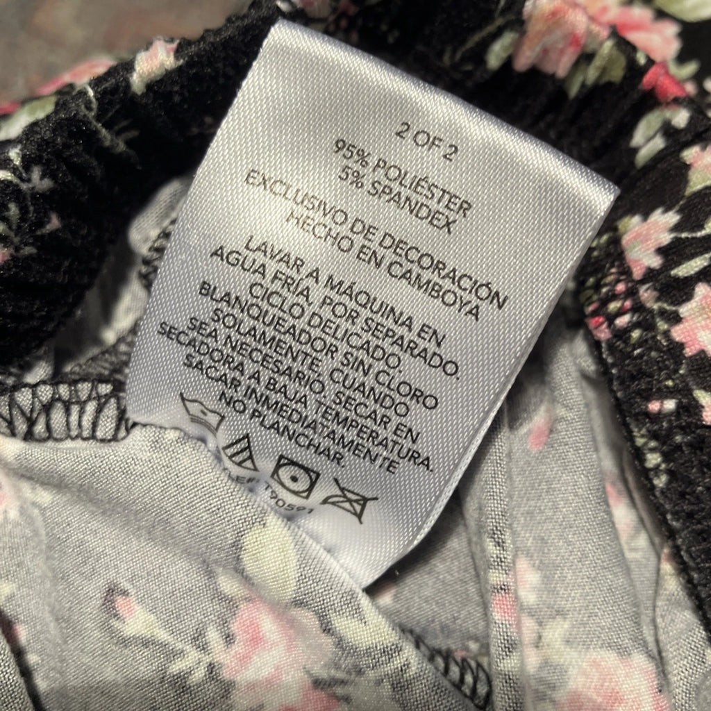 Flora Nikrooz Long Sleeve 2 Piece Lounge Pajama Set Black Pink XXL 22/24 Soft