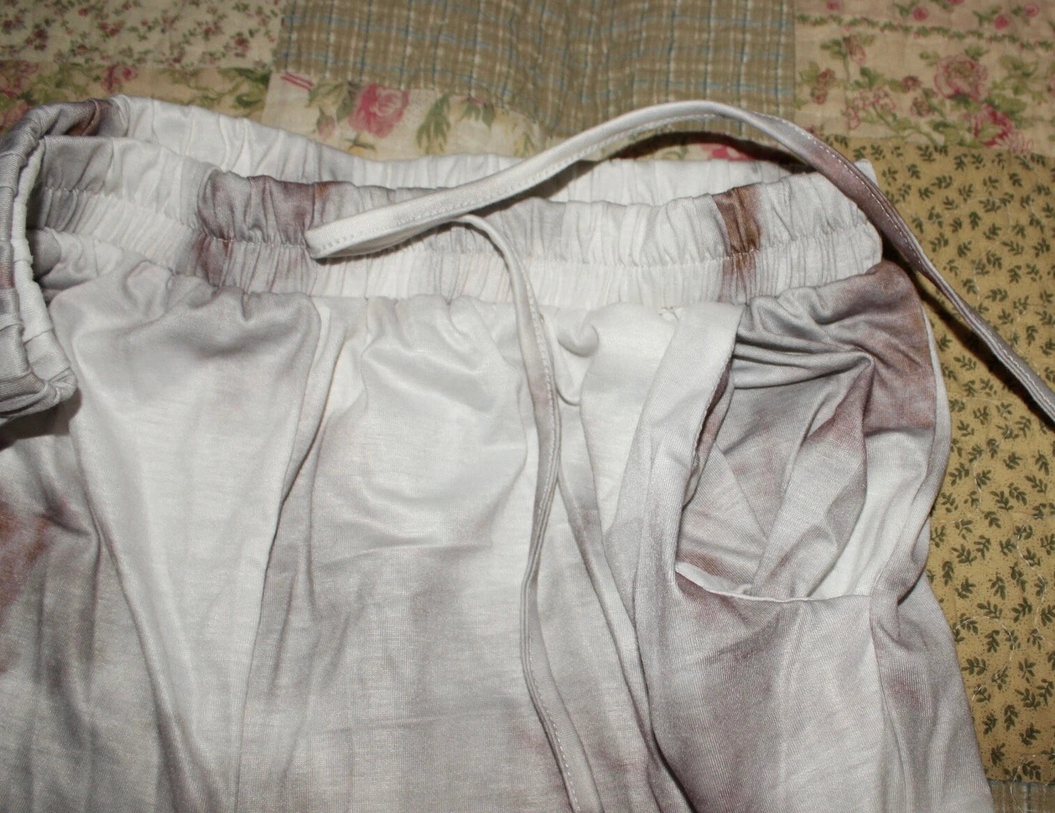 XL NWOT Women's Romantic Hut Salmon Tie Dye Jogger & LS Crew Neck Top Lounge SET