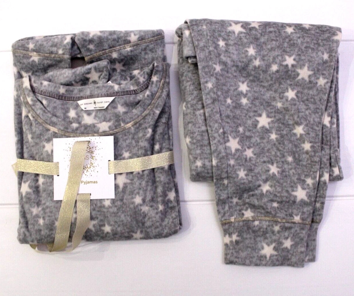 M & S Ladies Supersoft Fleece Pyjamas Long Sleeve Cuff Leg Warm Cosy Loungewear