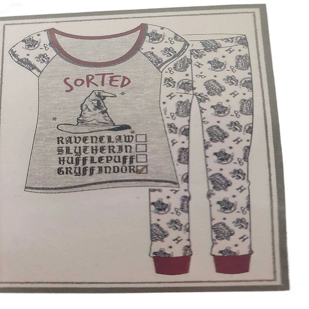Harry Potter Hogwarts Pyjama Set Women's Sorting Hat PJ's Ladies Nightwear