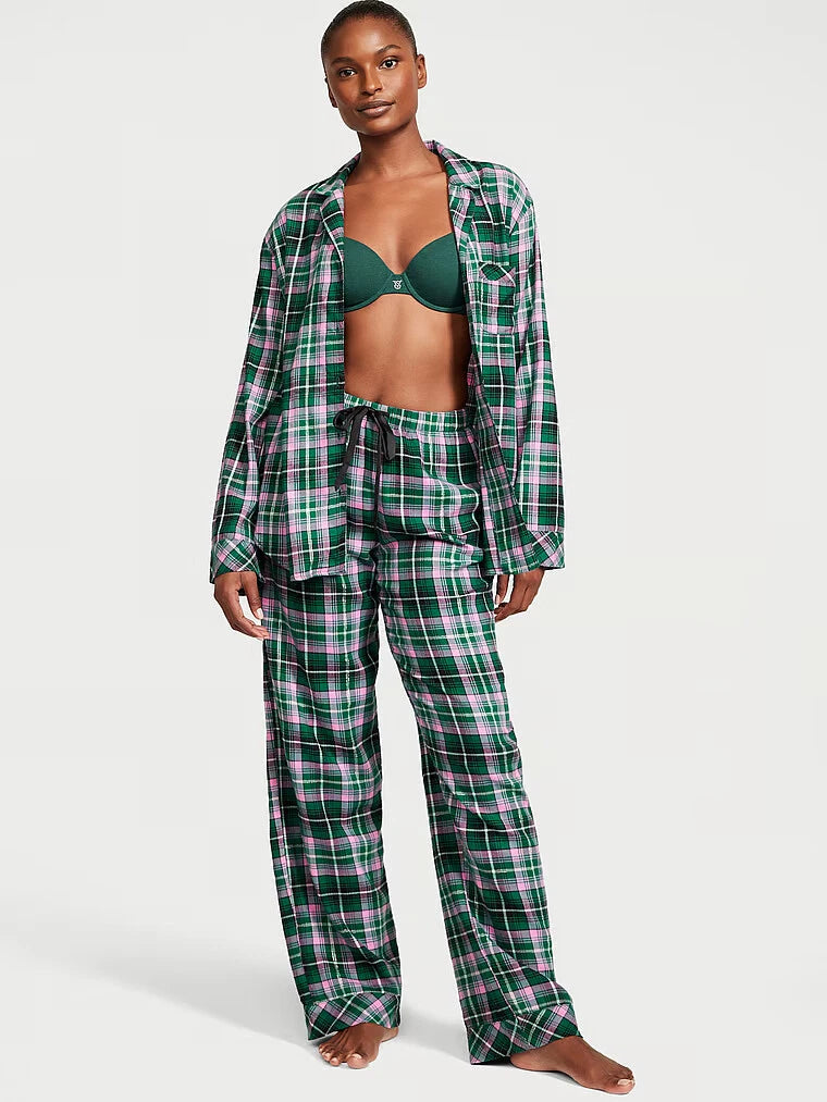 VICTORIA'S SECRET Flannel Long PJ 2-pc Set Many Sizes XS,S,M,L,XL Reg,Long,Short
