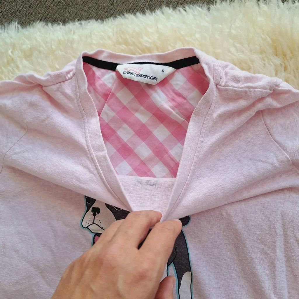 Peter Alexander Pug pyjama top Size S & Bottoms Size XS Set Shorts Dog