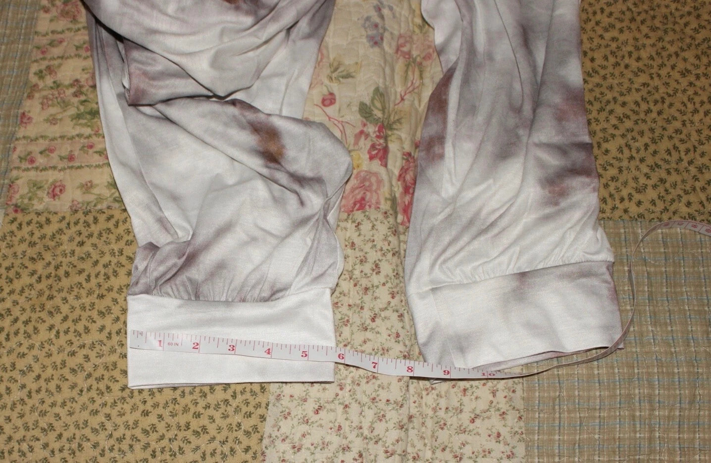 XL NWOT Women's Romantic Hut Salmon Tie Dye Jogger & LS Crew Neck Top Lounge SET