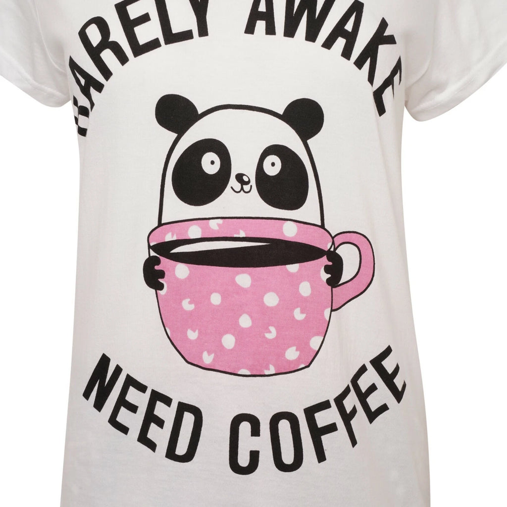 Ladies Ex-Stores Novelty Cute Bear And Panda Print Pyjama Set, Nightwear, PJ's