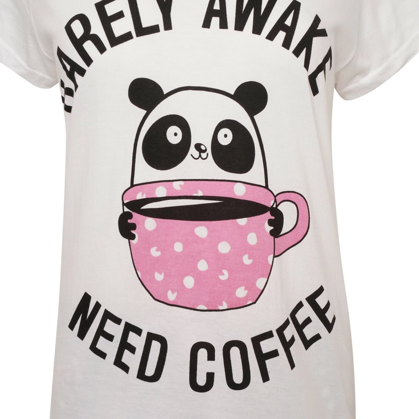 Ladies Ex-Stores Novelty Cute Bear And Panda Print Pyjama Set, Nightwear, PJ's