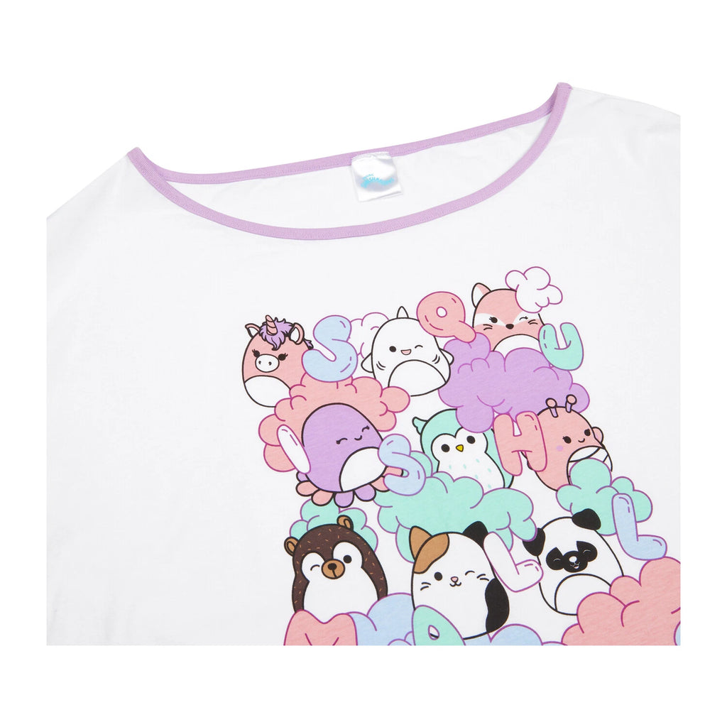 Squishmallows Ladies Pyjamas Womens Off the Shoulder PJ Set