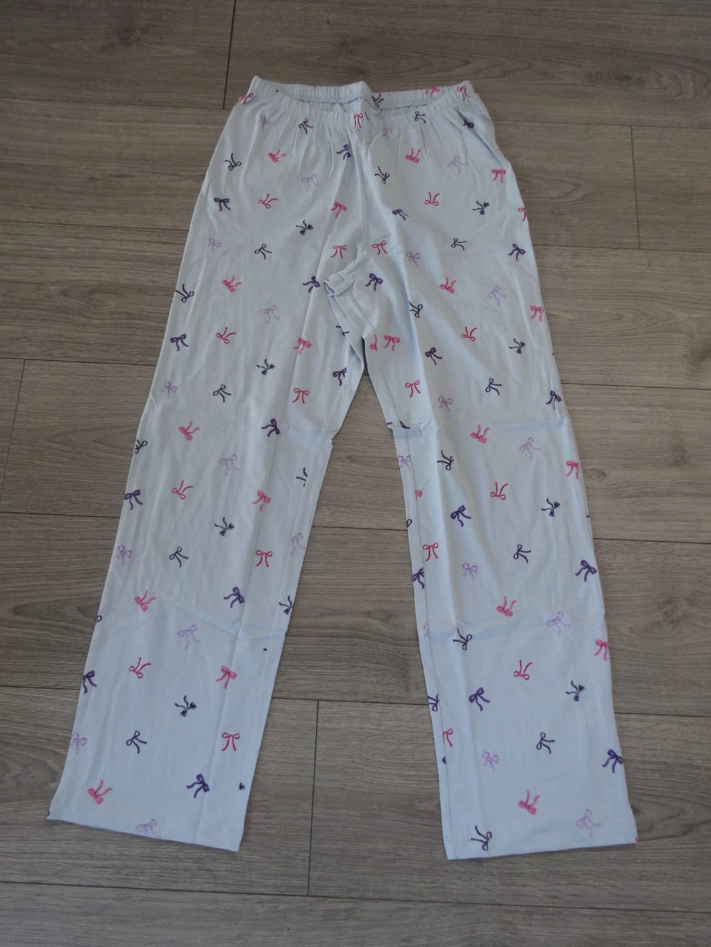 M&S MARKS & SPENCER BLUE MIX COTTON SHORT SLEEVE PYJAMA SET SIZE S UK SIZE 8-10