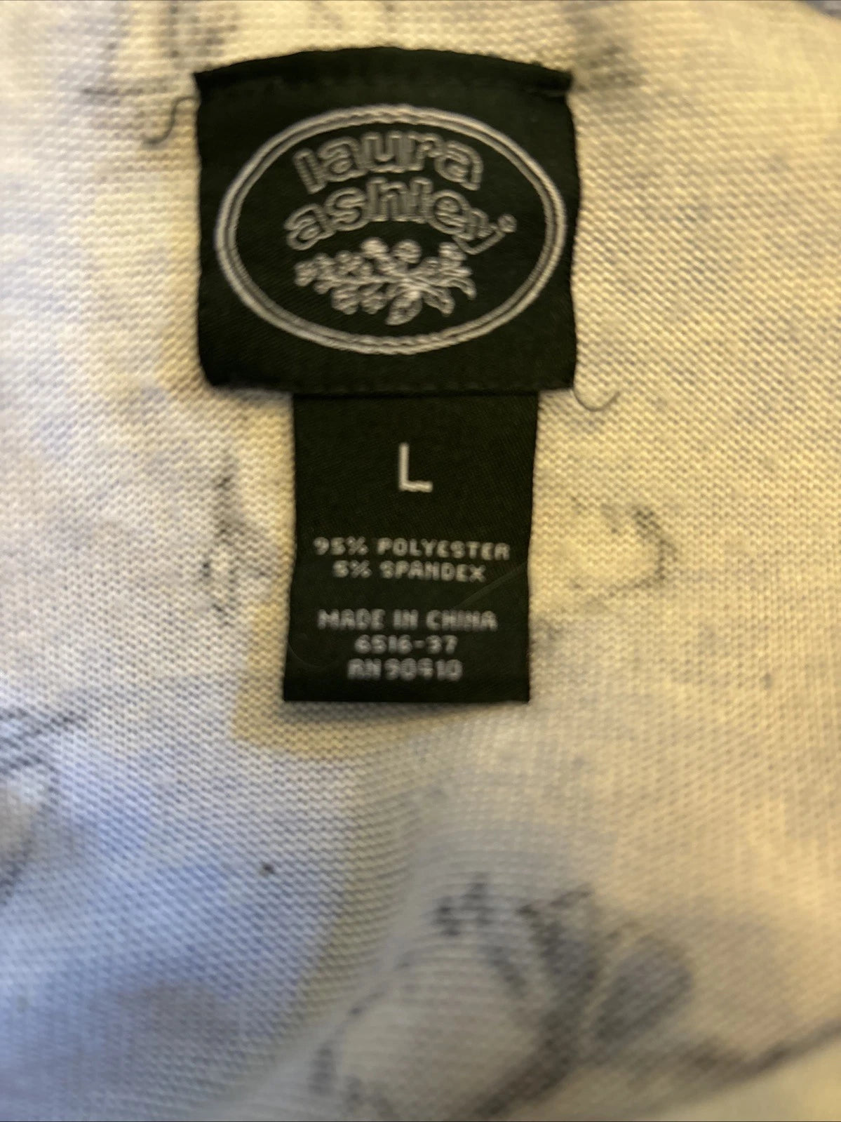 LAURA ASHLEY Women's Blue Pajama PJ Pants Top Set Scottie Westie Dog Print, Sz L