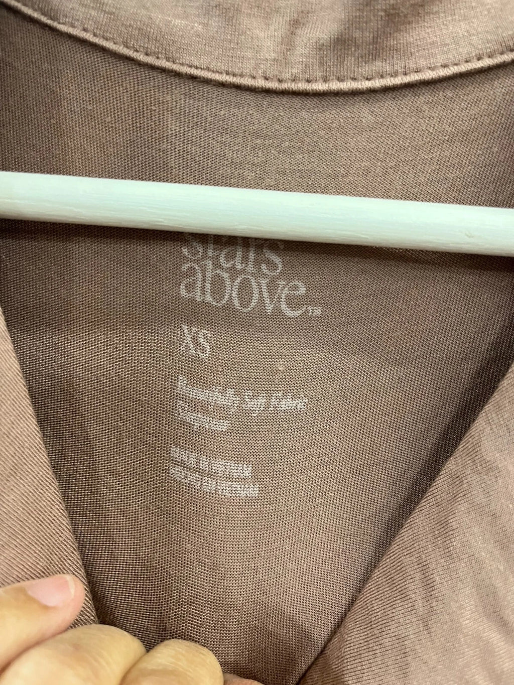 2pc Stars Above Womens Notch Collar Pajama Set, Lumbrook Mauve Size XS