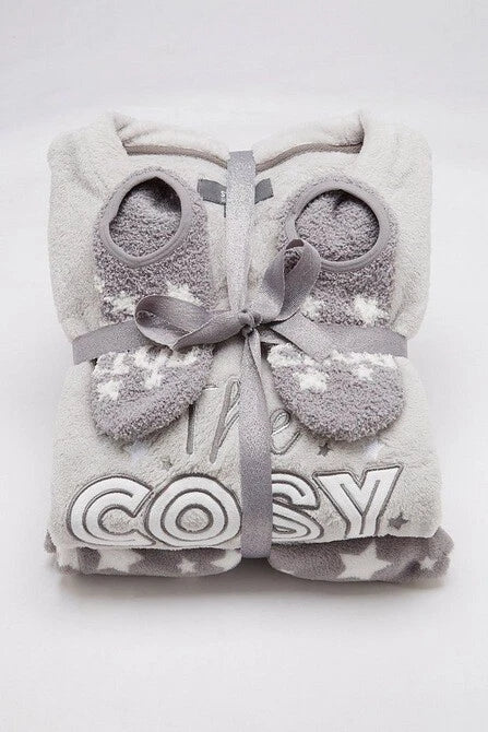 Ladies Womens SUPERSOFT FLEECE Pyjamas and Matching Socks Cosy PJ SET UK 8-26